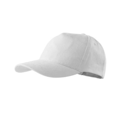 Malfini Шапка 307, 5-панелна, памучна, бяла