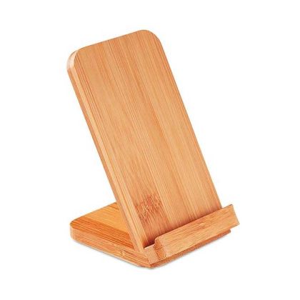 More Than Gifts Зарядно устройство Wirestand, безжично, 5 W, 71 х 80 х 114 mm, бамбук