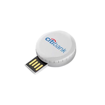 Office 1 USB флаш памет Turn Roung, 32 GB, USB 2.0, бяла