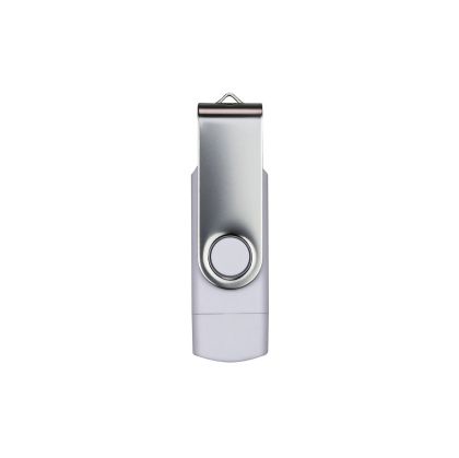 Office 1 USB флаш памет Swivel, USB 3.0, 16 GB, Type-C OTG, бяла