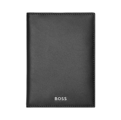 Hugo Boss Калъф за карти Classic Smooth, с 16 отделения, черен