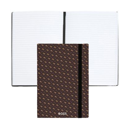 Hugo Boss Тефтер Monogram, A5, на редове, карамел