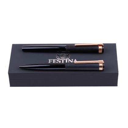 Festina Комплект химикалка и портфейл Prestige, в кутия, тъмносини