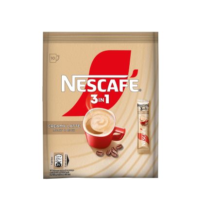 Nescafe Разтворимо кафе Creamy Late, 3in1, 15 g, в плик, 10 броя