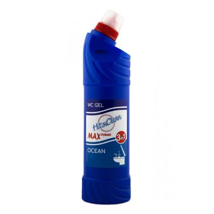 Препарат за почистване на тоалетни Hit&Clean WC Gel, 3 в 1, океан, 0.75 L
