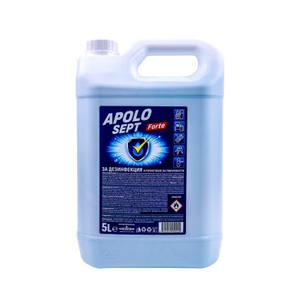 Дезинфектант Apolo Sept Forte, за повърхности, 5 L