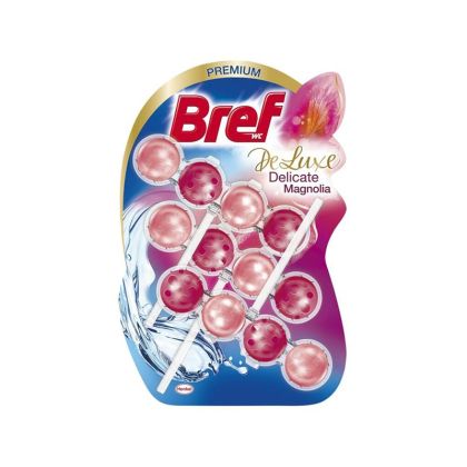 Ароматизатор за тоалетна Bref WC Deluxe, магнолия, 50 g, 3 броя