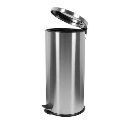 Кош за отпадъци Office 1, с педал, метален, 29 х 29 х 65 cm, 30 L, инокс
