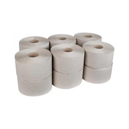 Тоалетна хартия, рециклирана, двупластова, 10 х 20 cm, 200 g, 12 броя