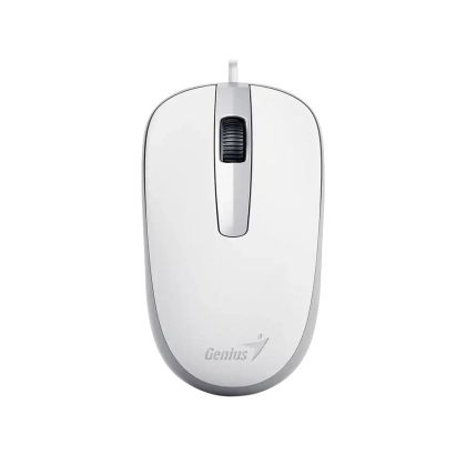 Мишка Genius DX-120, с кабел, USB Type-A, 3 бутона, бяла