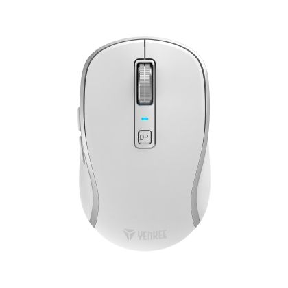 Мишка Yenkee YMS 2085WE, безжична, 2400 dpi, USB, 6 бутона, Li-Polymer, бяла