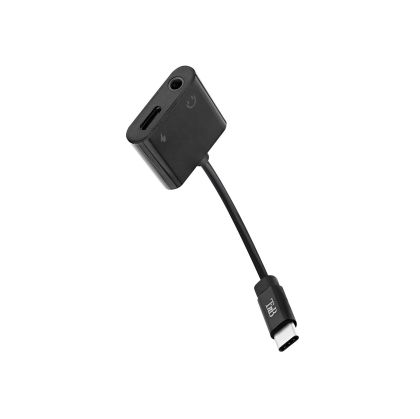 Адаптер TNB, 4 порта, USB Type-C към 3.5 mm жак, черен
