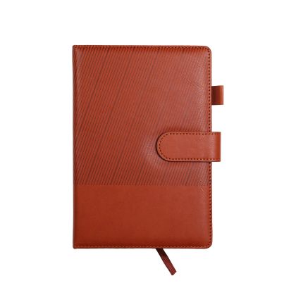 Office 1 Бележник, с магнитно закопчаване, без дати, А5, кафяв