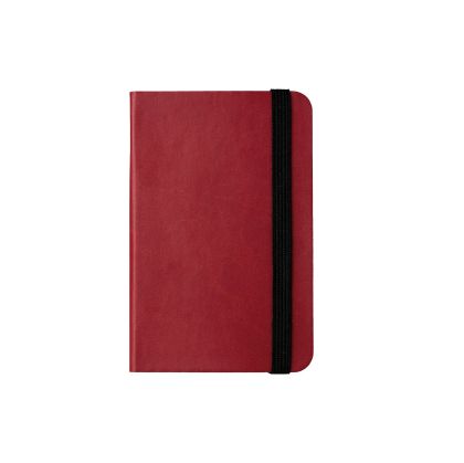 Бележник Пиколо, с ластик, 9 x 14 cm, 80 листа, бордо