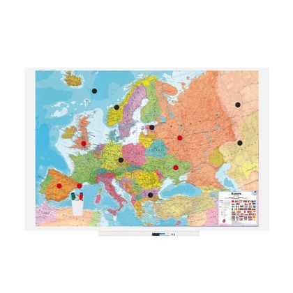 Rocada Карта на Европа Skin Map, върху дъска, магнитна, 100 х 150 cm