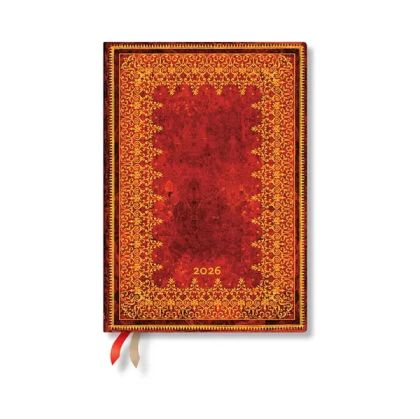 Paperblanks Планер Foiled, Midi, вертикален, мека корица, 88 листа, за 2026 година