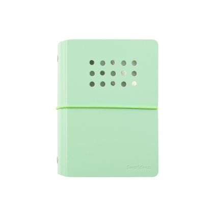 Sworld Тефтер ME, А6, с 6 ринга, ластик, бели листове, 40 листа, зелен