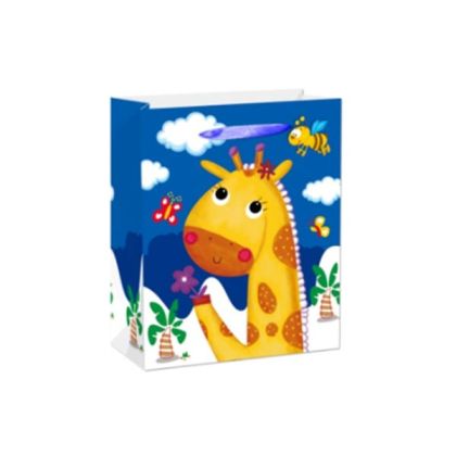 Подаръчна торбичка, жираф, детска, 31 х 40 х 12 cm, синя