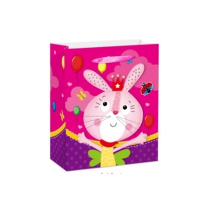 Подаръчна торбичка, заек, детска, 31 х 40 х 12 cm, розова