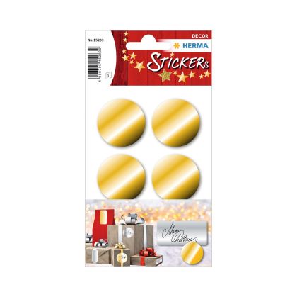 Herma Самозалепващи се етикети, диаметър 32 mm, златисти, 18 броя