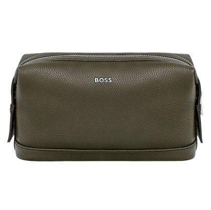 Hugo Boss Козметична чанта Classic Grained, зелена
