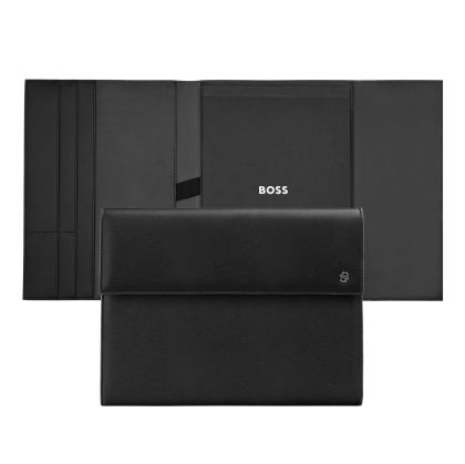 Hugo Boss Конферентна папка Double B, A4, черно-сива