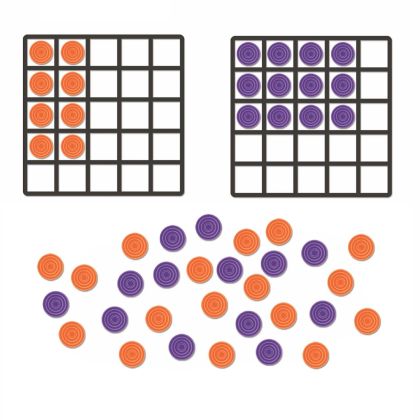 Learning Resources Комплект бройни редове, магнитен, голям