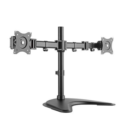 Стойка за 2 монитора Lumi LDT07-T024, 13'' - 27'', максимално тегло 8 kg, черна
