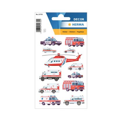 Herma Самозалепващи се етикети Превозни средства за спешни случаи, 3 листа