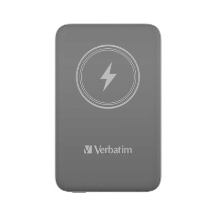 Външна батерия Verbatim Charge 'n' Go, магнитна, 10000 mAh, USB Type-C, сива