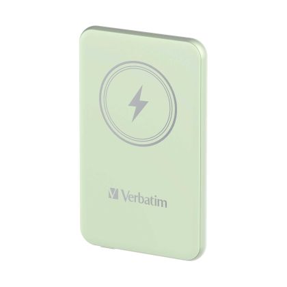 Външна батерия Verbatim Charge 'n' Go, магнитна, 5000 mAh, USB Type-C, зелена