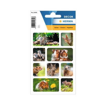 Herma Самозалепващи се етикети Пухкави гризачи, 3 листа