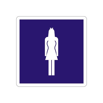 Office 1 Самозалепващ етикет, пиктограма „Жени“