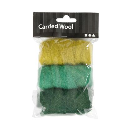 Creativ Company Вълна за плъстене Зелена хармония, 3 х 10 g