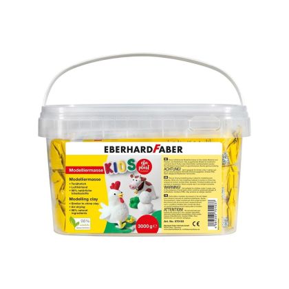 Eberhard Faber Глина за моделиране Plast Kids, 3 kg, бяла