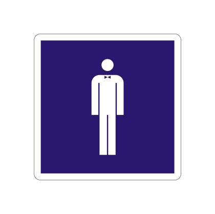 Office 1 Самозалепващ етикет, пиктограма „Мъже“