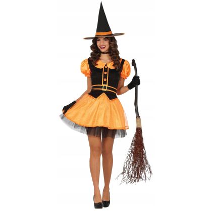 Костюм на Вещица, размер S, оранжев
