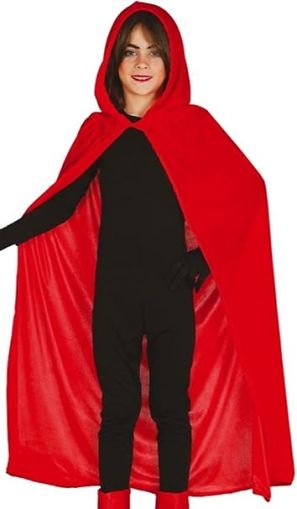 Наметало, с качулка, 100 cm, червено