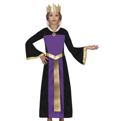 Костюм на Кралица, лилав, за 5-6 годишни деца