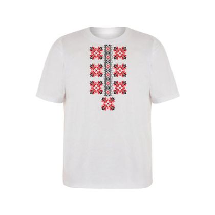 Тениска с фолклорни мотиви, с къс ръкав, детска, модел 2, възраст 12 години
