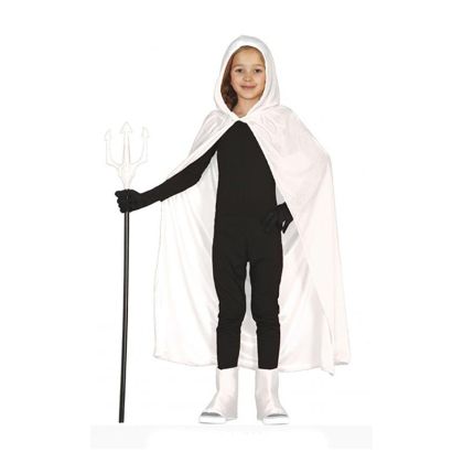 Наметало, с качулка, 100 cm, бяло