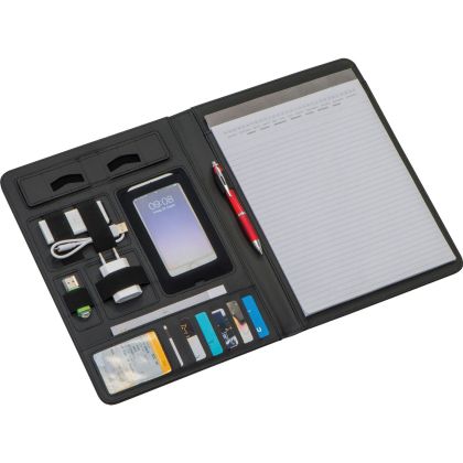 Папка за документи с блок листа А4, черна