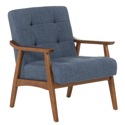 Кресло LEO - орех - син