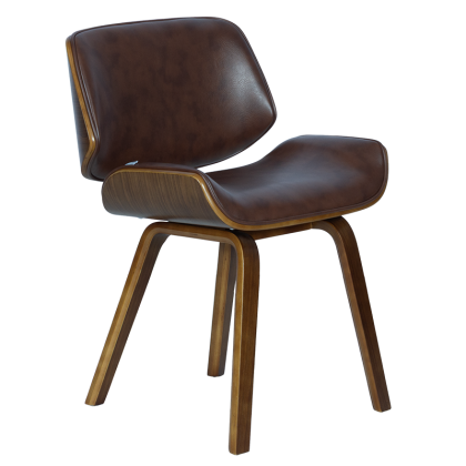 Трапезен стол Carmen 9976 - орех-искрящо кафяв