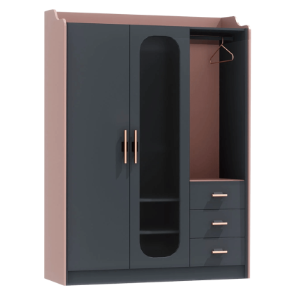 Трикрилен детски гардероб VALENCIA