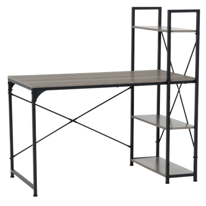 Бюро с етажерка TUZLA - сив дъб