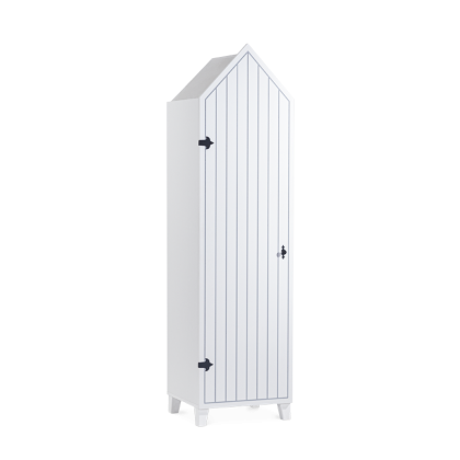 Еднокрилен гардероб ляв MIAMI - бял