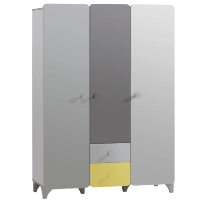 Трикрилен детски гардероб MINIA 143х53х200 см