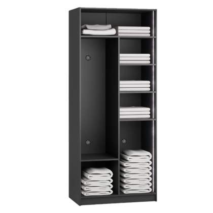 Двукрилен гардероб YORK - графит