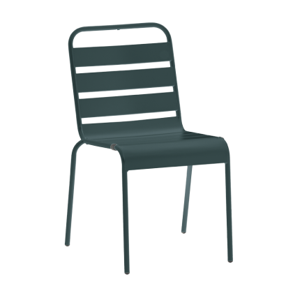 Метален градински стол MURI - тъмнозелен